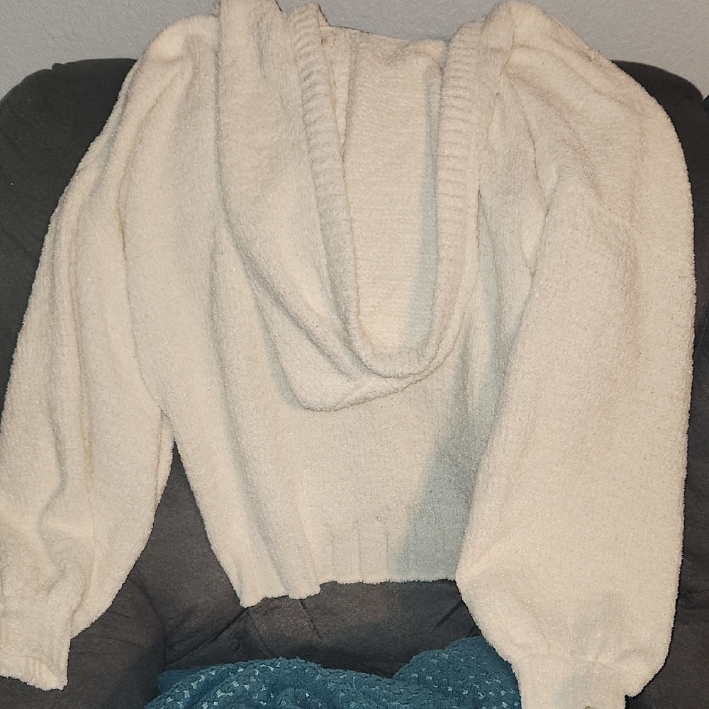 Express Off-White Knit Pullover - image 3